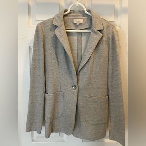 Ann Taylor Loft gray cotton blazer